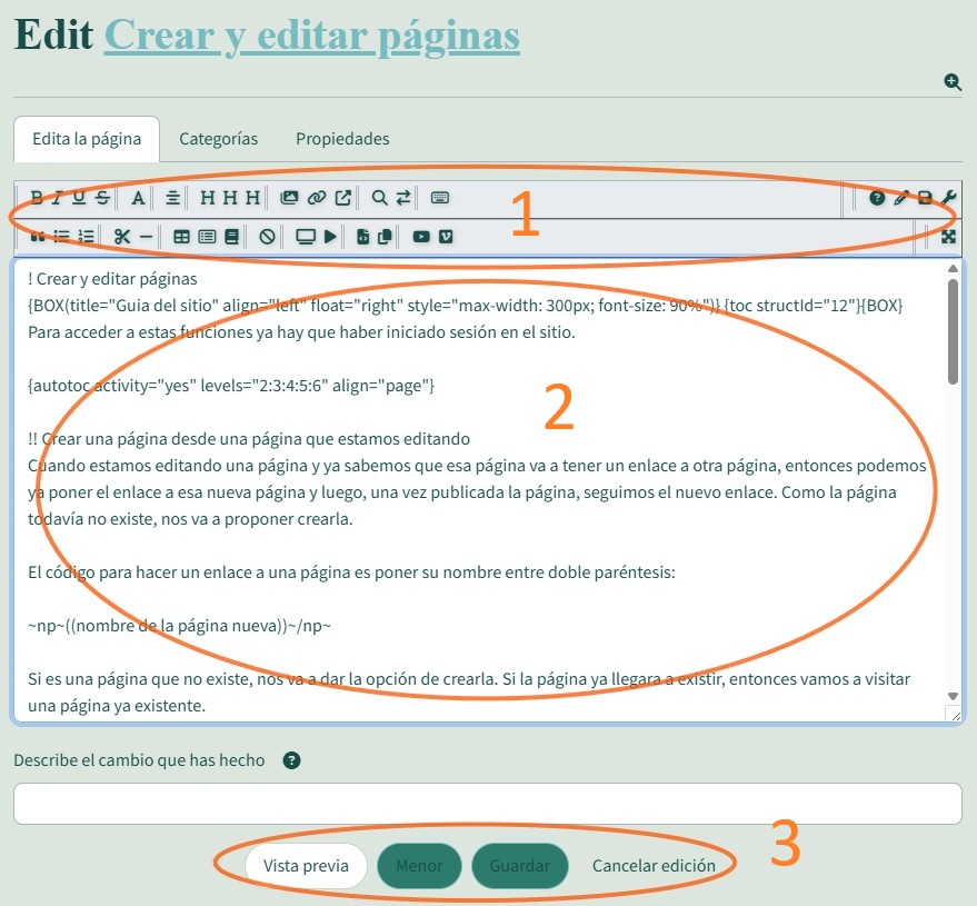 Editar Pagina Interface
